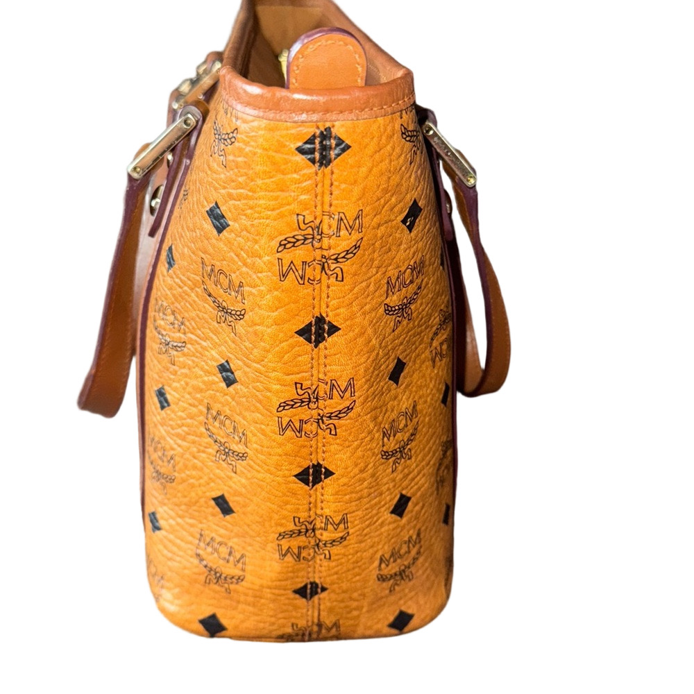 MCM Tan Visetos Tote Bag - Picture 6 of 7